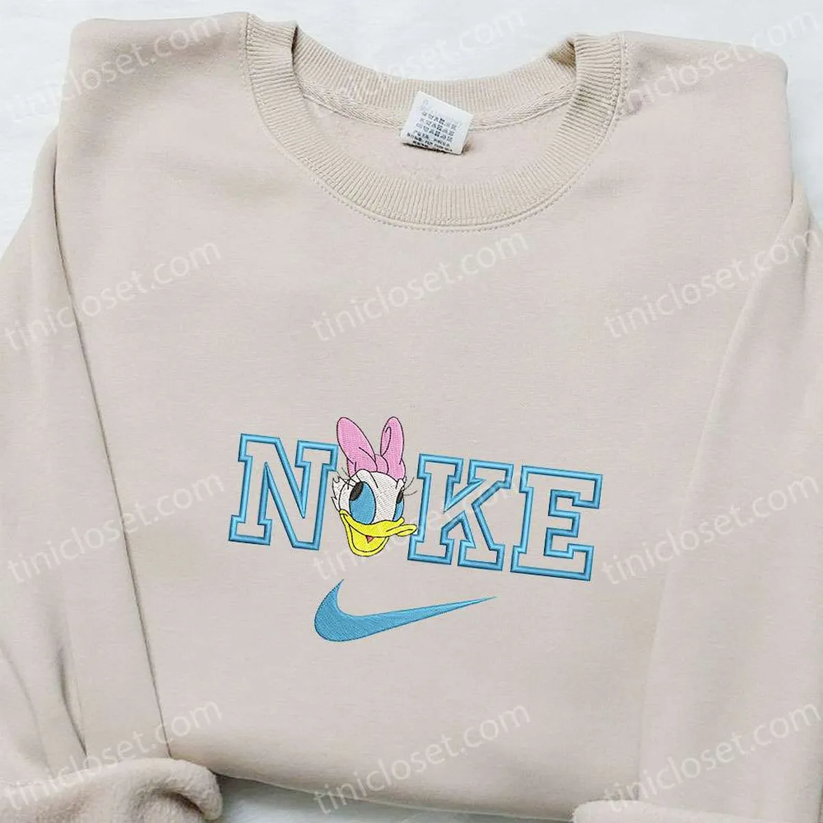 Daisy Duck Head x Nike Embroidered Shirt, Disney Characters Embroidered Hoodie, Best Gift Ideas For Girls