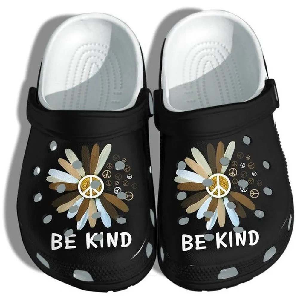 Daisy Flower Brown Be Kind Crocs Classic Clogs