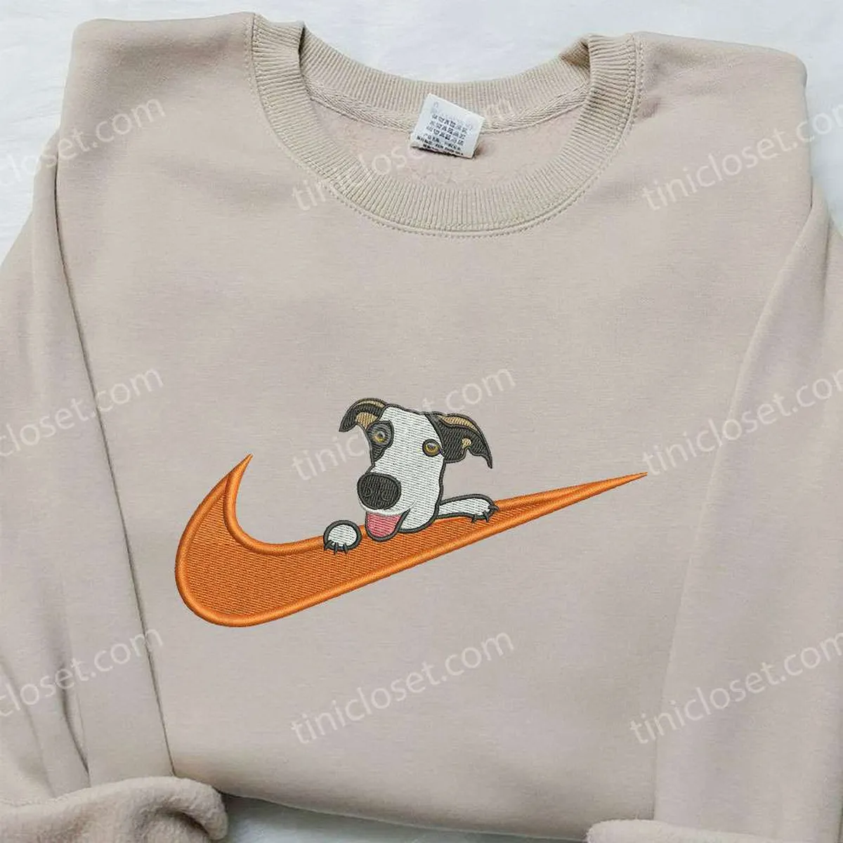 Dalmatian x Nike Embroidered Shirt, Animal Embroidered Shirt, Custom Nike Embroidered Shirt