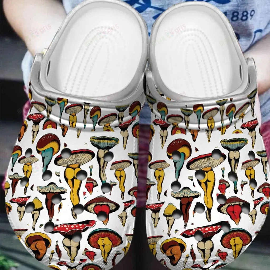 Dancing Mushroom Crocs Classic Clogs