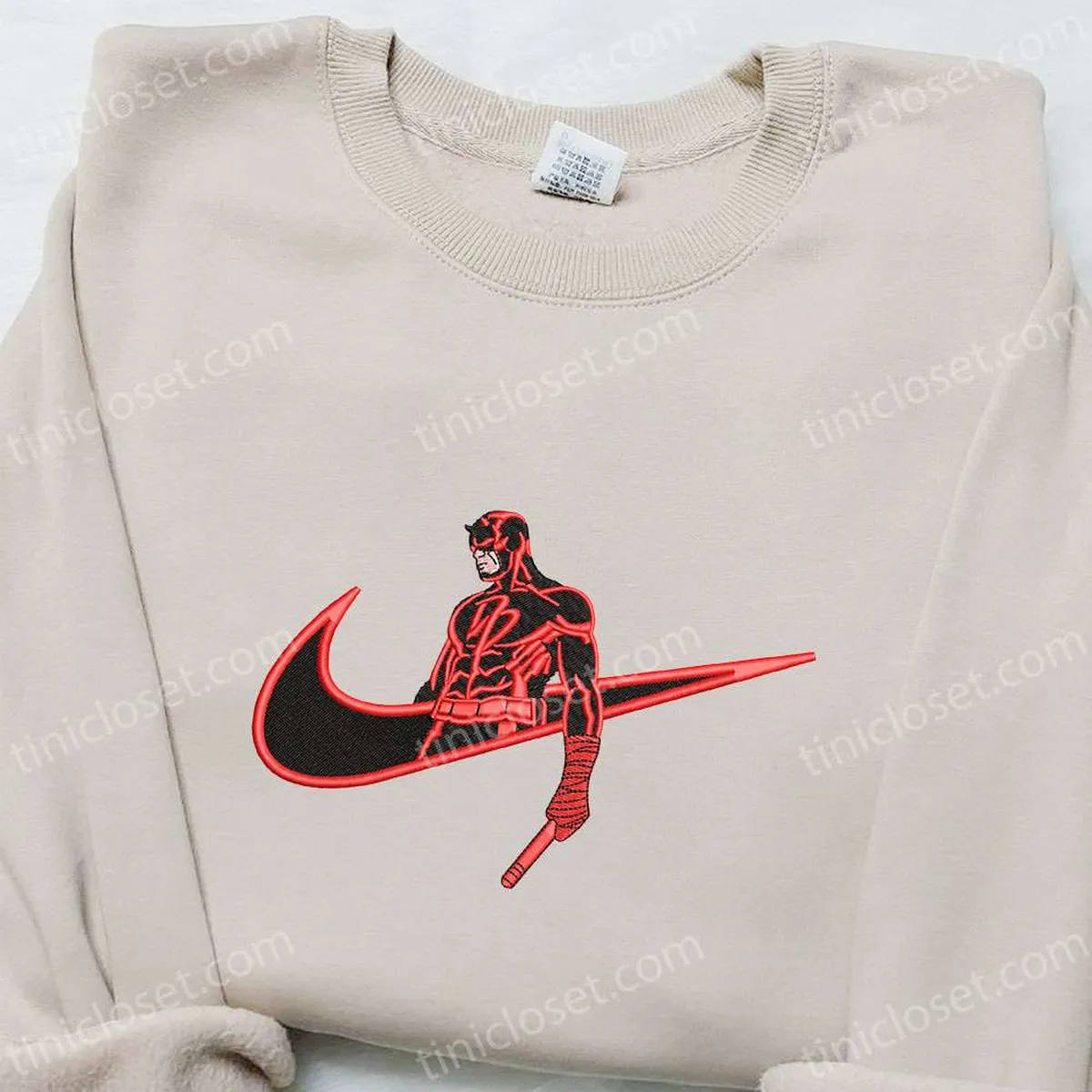 Daredevil x Nike Embroidered Shirt, Marvel Universe Embroidered Shirt, Nike Inspired Embroidered Shirt