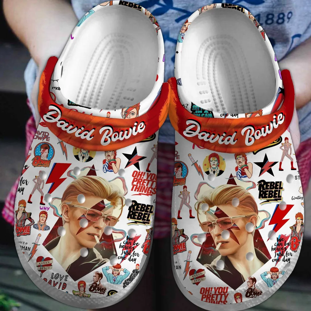 David Bowie Music Crocs Clogs