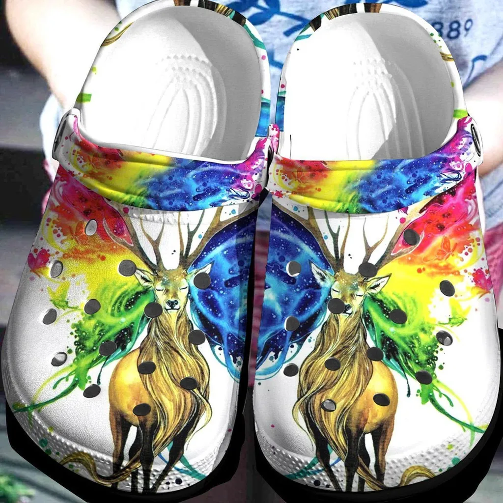 Deer Color Collection Rubber Crocs Clog