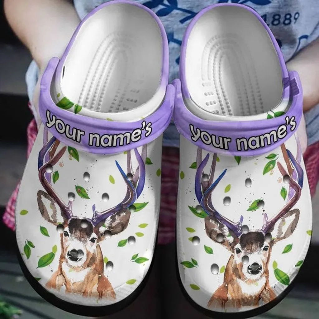 Deer With Roses Crocs Clog