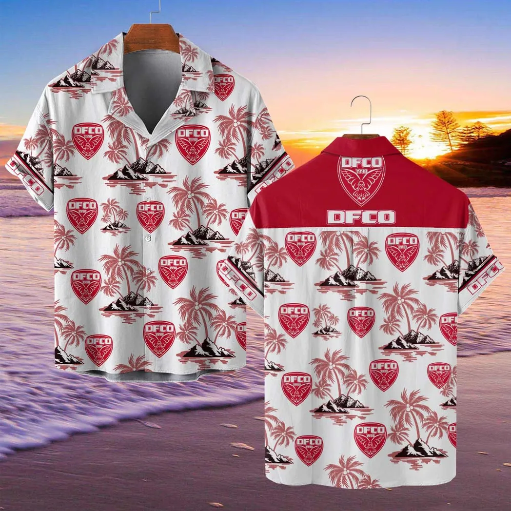 Dijon FCO Hawaiian Shirt Style Classic Oversized Hawaiian, Unisex Hawaiian Shirt