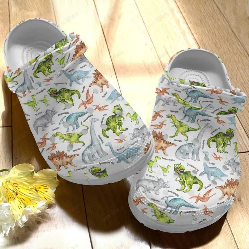 Dinosaur Crocs, Personalized Crocs Classic Clogs