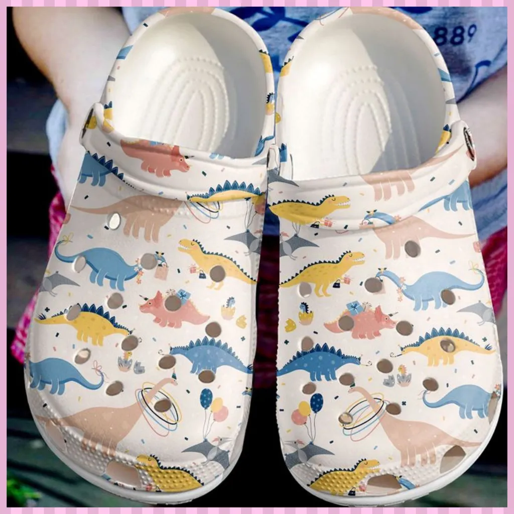 Dinosaur Dino Pattern Crocs Clog