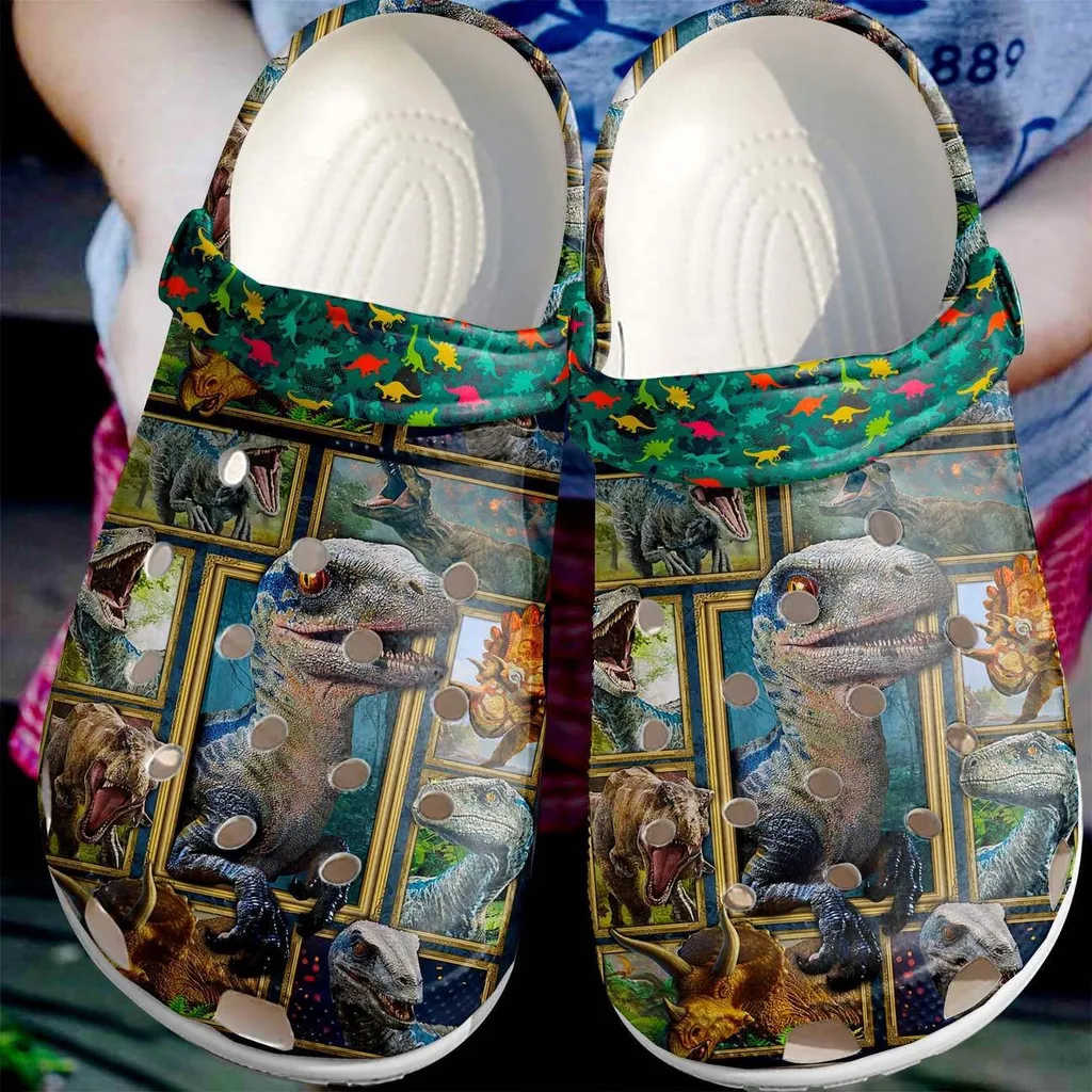 Dinosaur Personalized Clog Custom Crocs Comfortablefashion Style Comfortable For Women Men Kid Print 3D Dinosaur