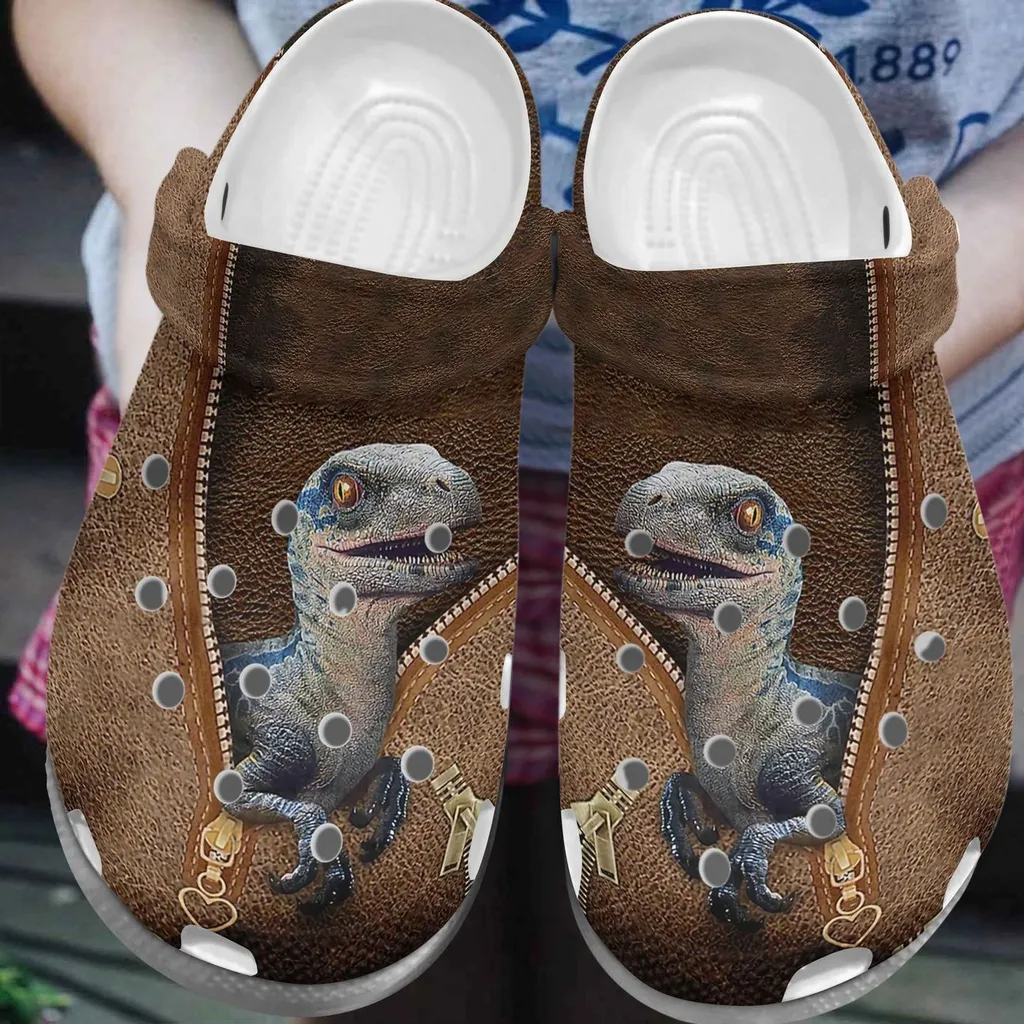 Dinosaur Personalized Clog Custom Crocs Comfortablefashion Style Comfortable For Women Men Kid Print 3D Dinosaurs In Zip