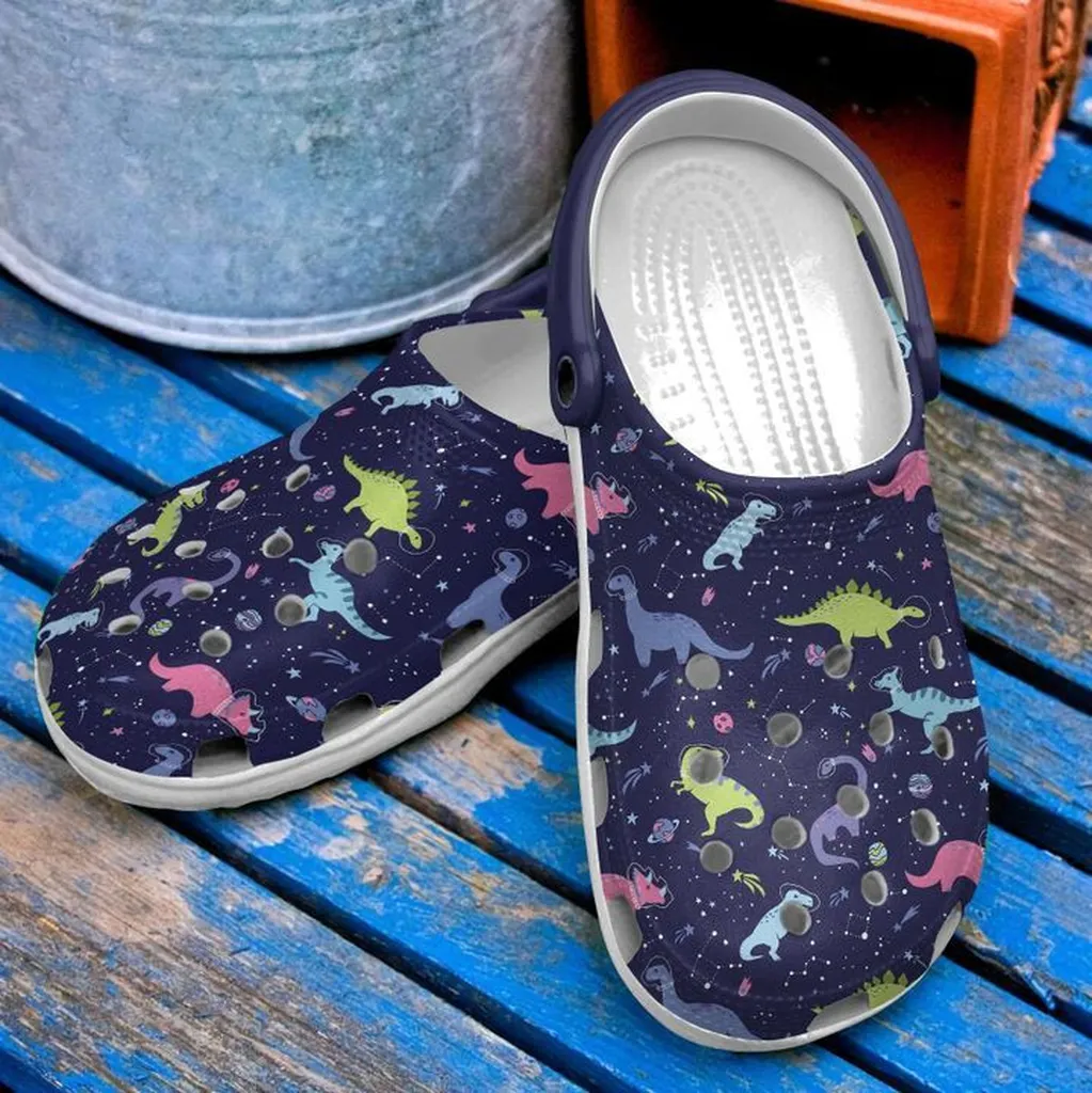 Dinosaur Space Crocs Crocband Clog Comfortable For Mens Womens Classic Clog Water