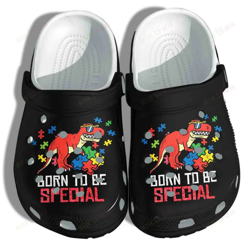 Dinosaurs Autism Born To Be Special Crocs Classic Clogs