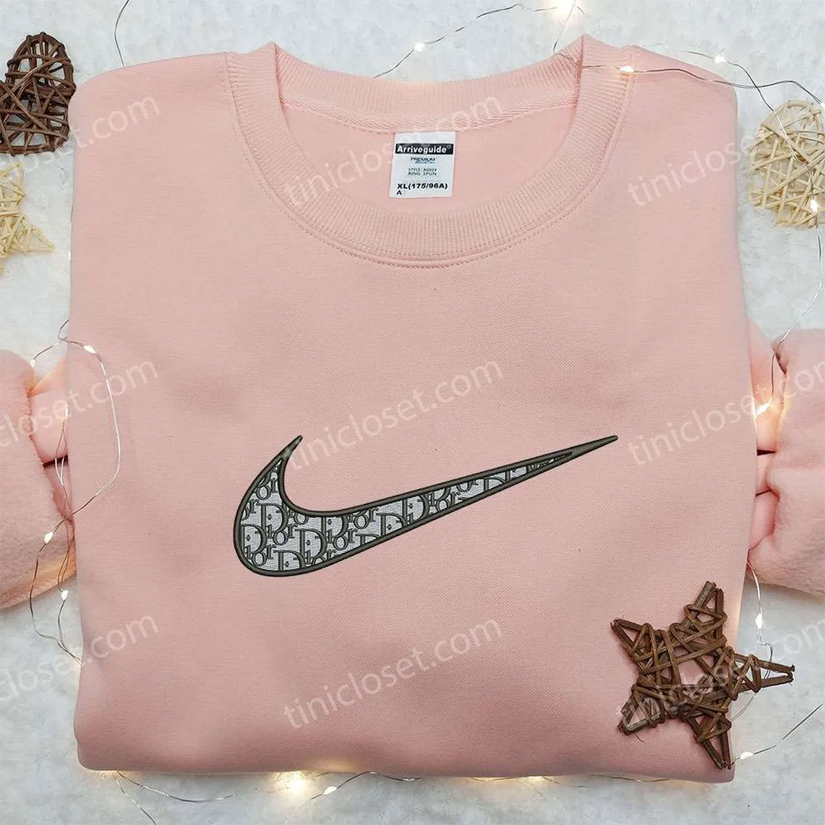 Dior x Nike Embroidered Shirt, Brand Embroidered Shirt, Custom Nike Embroidered Shirt