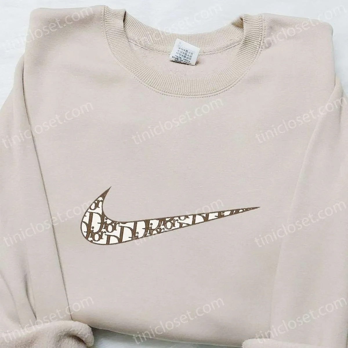 Dior x Swoosh Embroidered Sweatshirt, Custom Embroidered Shirt, Best Gift Ideas for Family