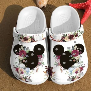 Disney Mickey Ears Watercolor Floral Minnie Art Mouse Anniversary Gifts Crocs Clog