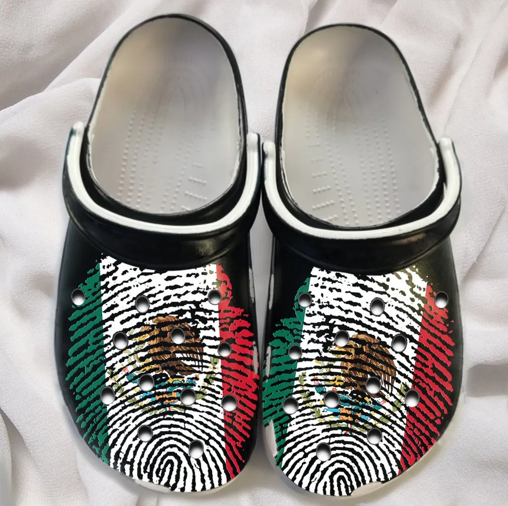 Dna Mexico Flag Mexican For Men And Women Gift For Fan Classic Water Rubber Crocs Clog