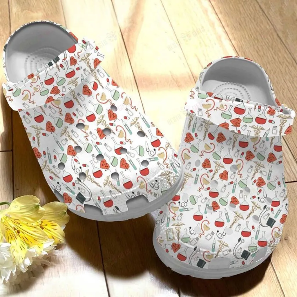 Doctor Nurse Pattern Crocs Classic Clogs