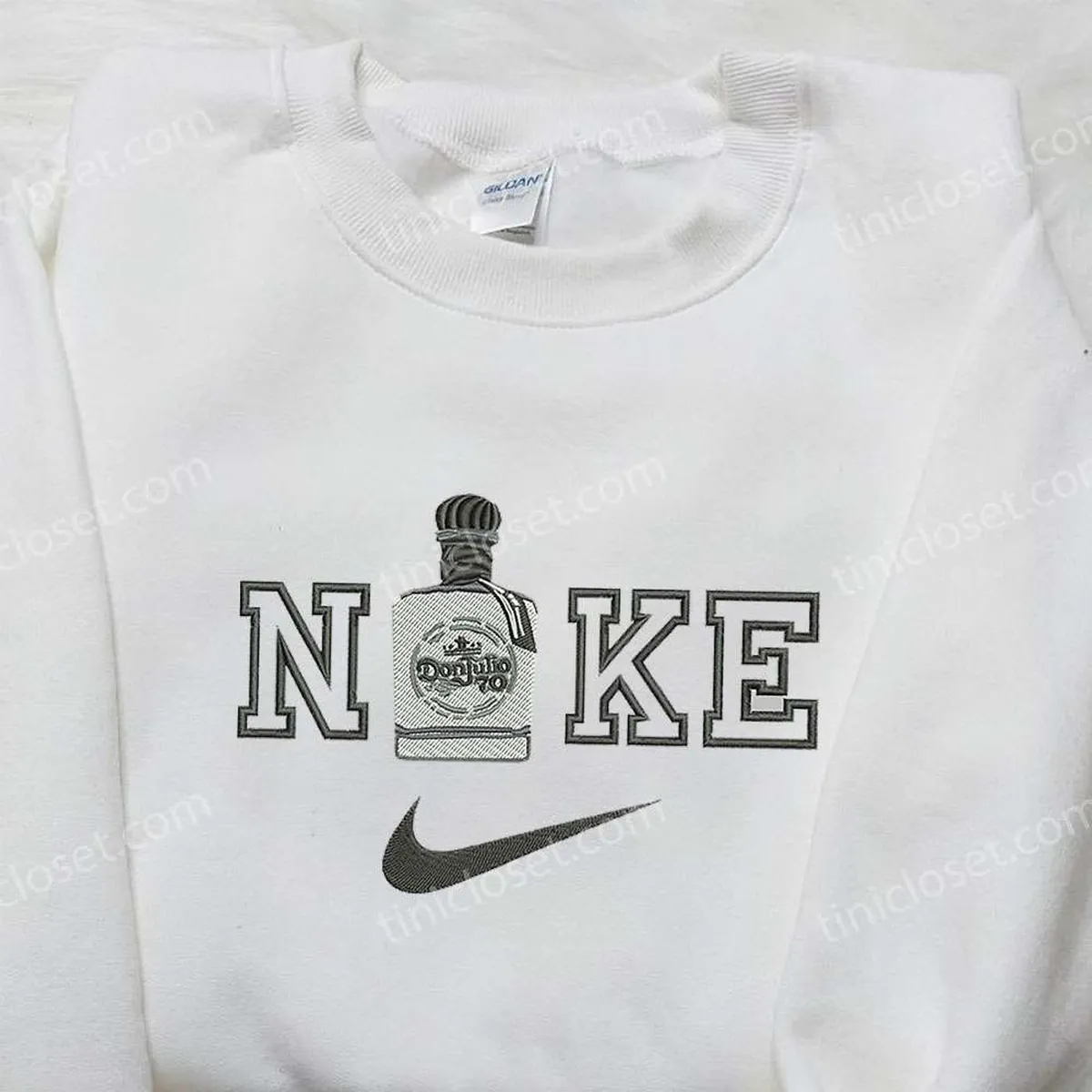 Don Julio x Nike Embroidered Shirt, Best Gift For Him Embroidered Shirt, Custom Nike Embroidered Shirt