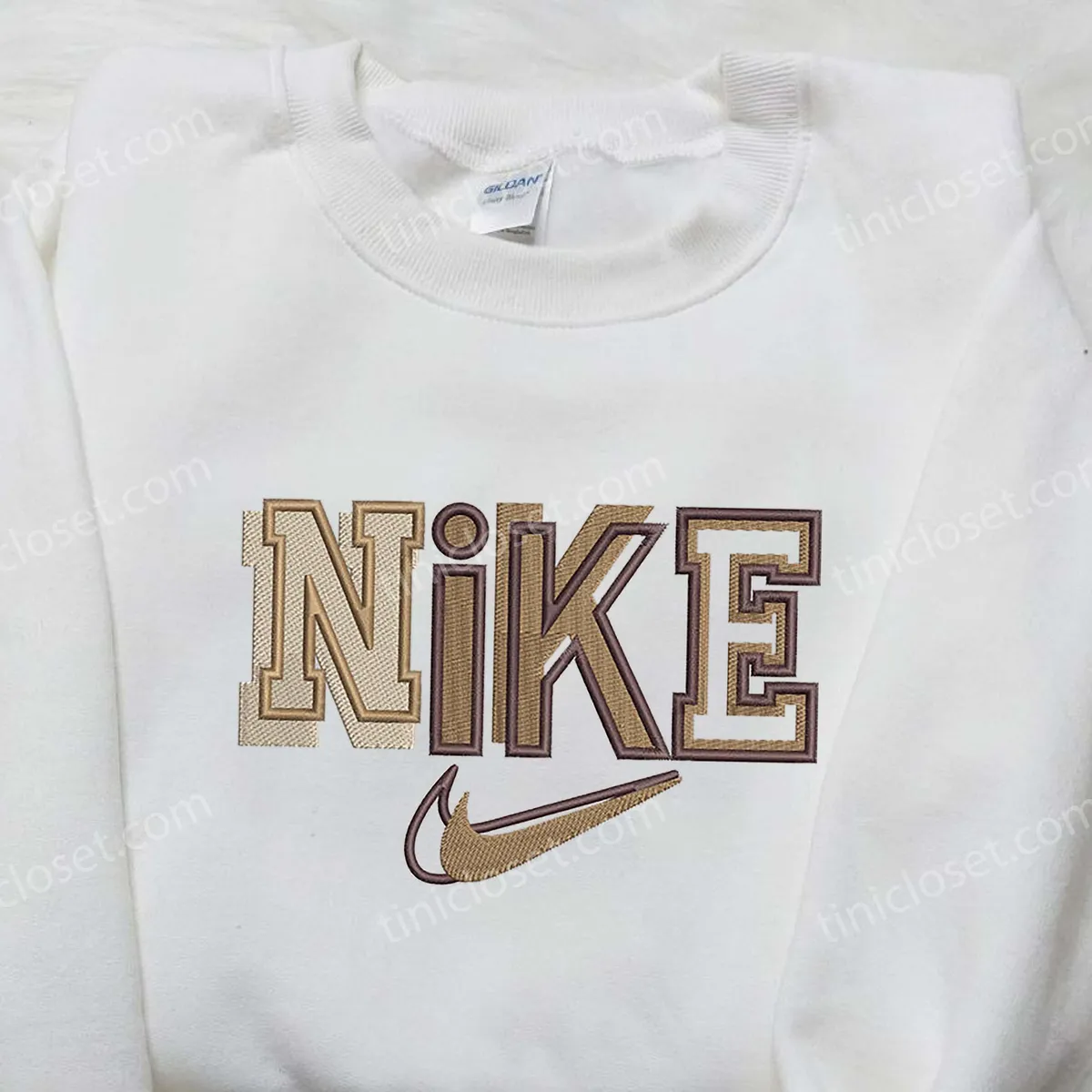 Double Nike x Nike Embroidered Shirt, Custom Nike Embroidered Shirt, Inspired Embroidered Shirt