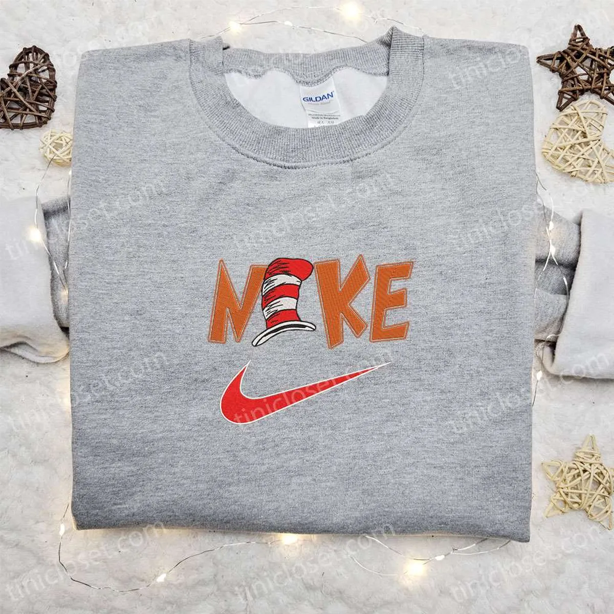 Dr. Seuss x Nike Embroidered Shirt, Nike Inspired Embroidered Shirt, Best Christmas Gift Ideas