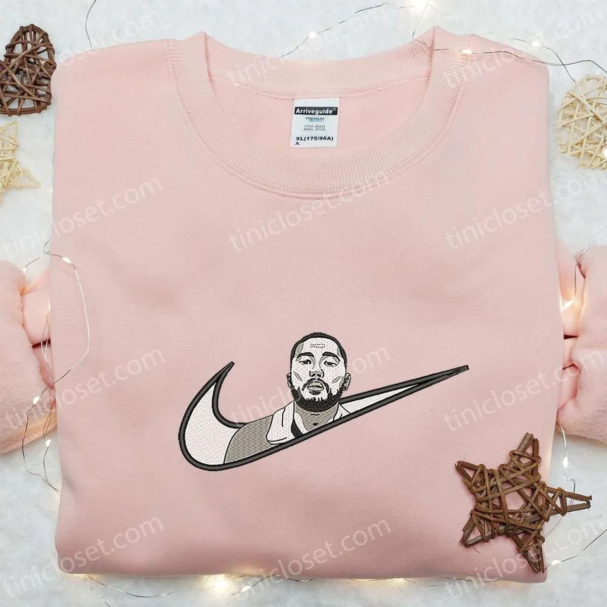 Drake x Swoosh Embroidered Shirt, Celebrity Embroidered Hoodie, Custom Nike Embroidered T-shirt