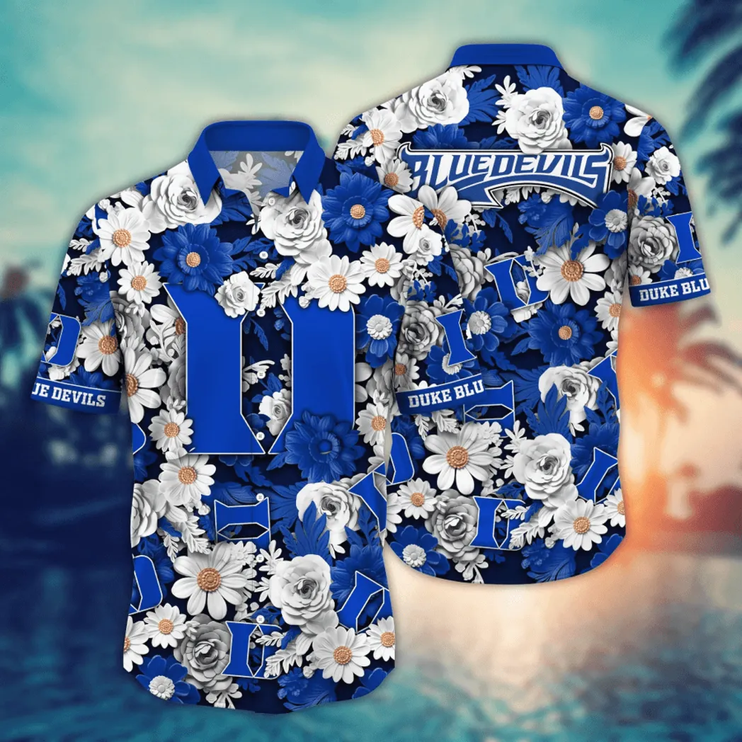 Duke Blue Devils NCAA Flower Aloha Hawaiian Shirt, Summer Football Shirts VPHWA2451153867