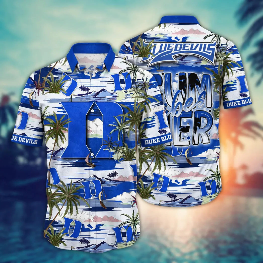 Duke Blue Devils NCAA Flower Aloha Hawaiian Shirt, Summer Football Shirts VPHWA2451154052