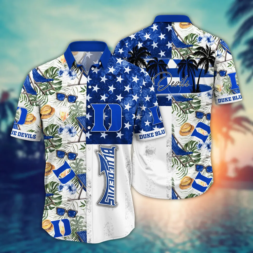 Duke Blue Devils NCAA Flower Aloha Hawaiian Shirt, Summer Football Shirts VPHWA2451154210