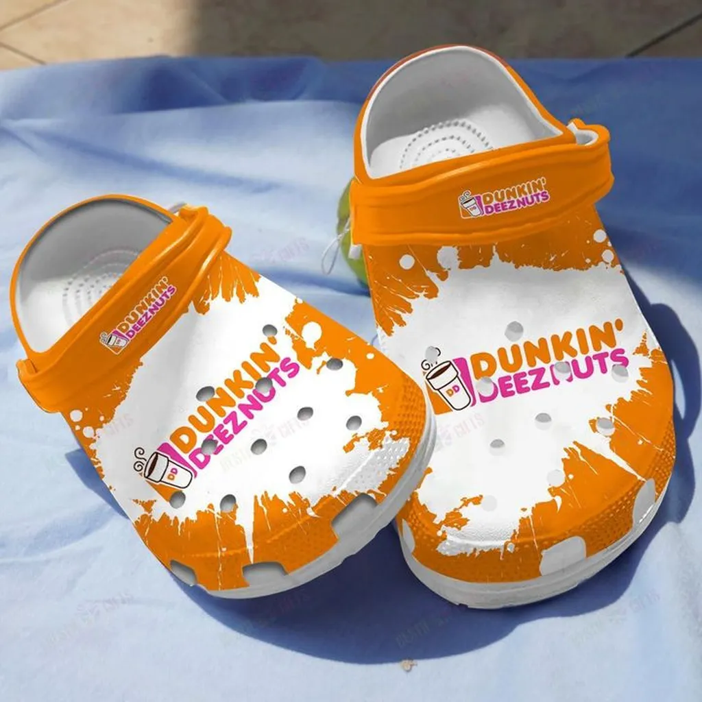 Dunkin Deez Nuts Crocs, Personalized Crocs Classic Clogs