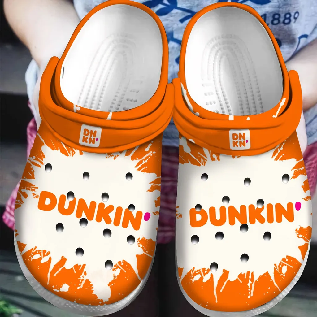 Dunkin Donuts Coffee Drink Gift Art Rubber Crocs Clog