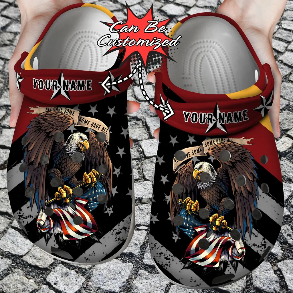 Eagle America Flag Veteran Gift Crocs Clog