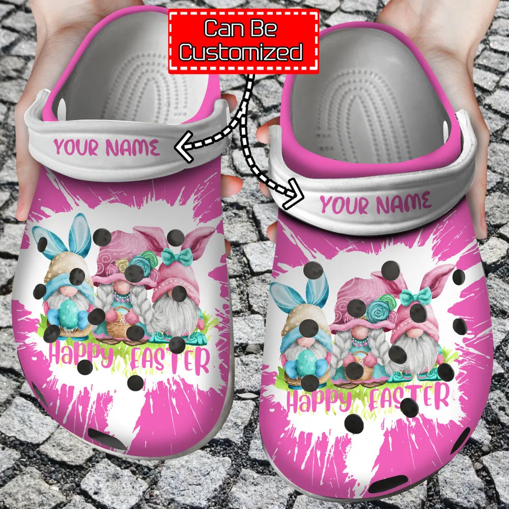 Easter Crocs - Personalized Happy Easter Gnome Clog