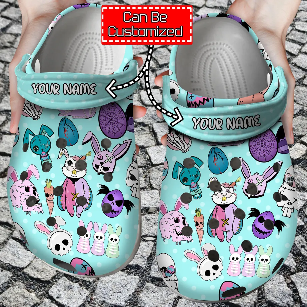 Easter Crocs Personalized Creepy Cute Spooky Easter Clog