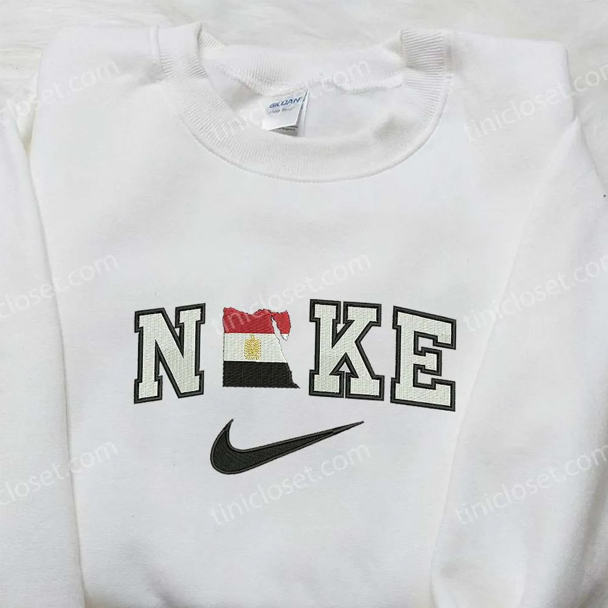 Egypt x Nike Embroidered Shirt, Gift For Wife Embroidered Shirt, Custom Nike Embroidered Shirt Egypt x Nike Embroidered Shirt, Gift For Wife Embroidered Shirt, Custom Nike Embroidered Shirt