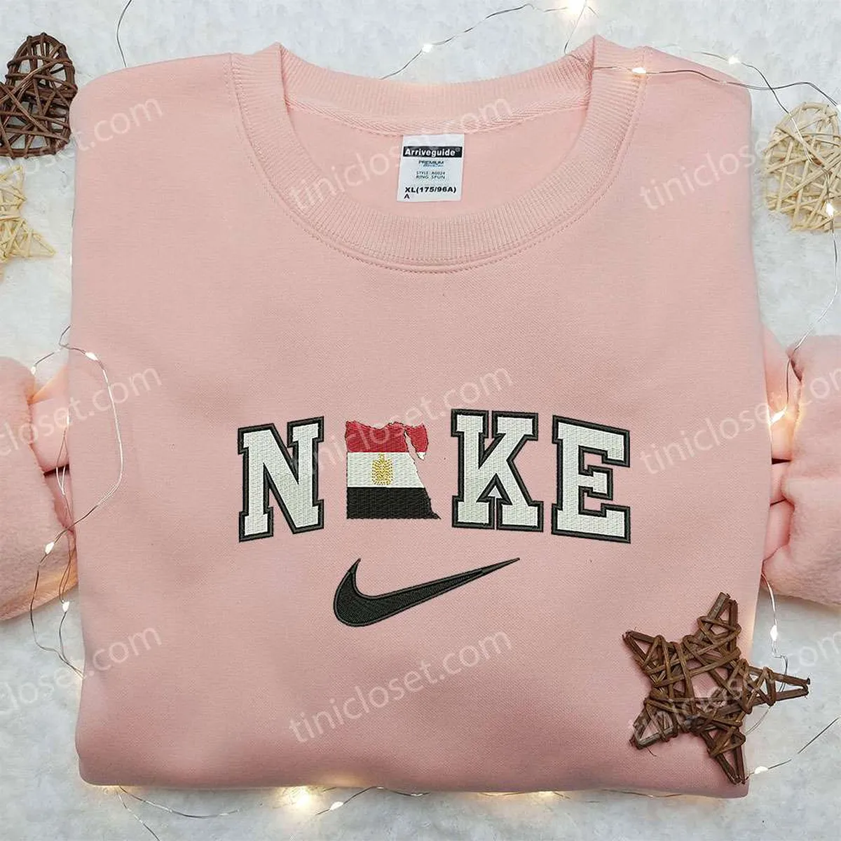 Egypt x Nike Embroidered Shirt, Gift For Wife Embroidered Shirt, Custom Nike Embroidered Shirt Egypt x Nike Embroidered Shirt, Gift For Wife Embroidered Shirt, Custom Nike Embroidered Shirt
