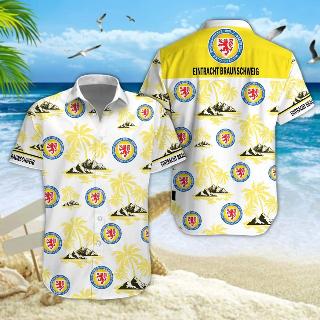 Eintracht Braunschweig Hawaiian Shirt Style Classic Oversized Hawaiian, Unisex Hawaiian Shirt Trending Summer