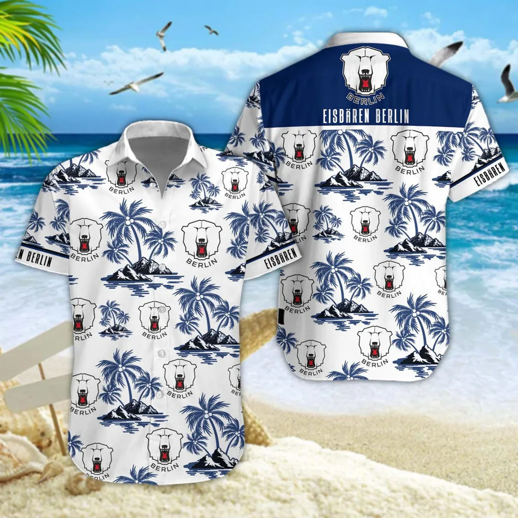 Eisbaren Berlin Hawaiian Shirt Style Classic Oversized Hawaiian