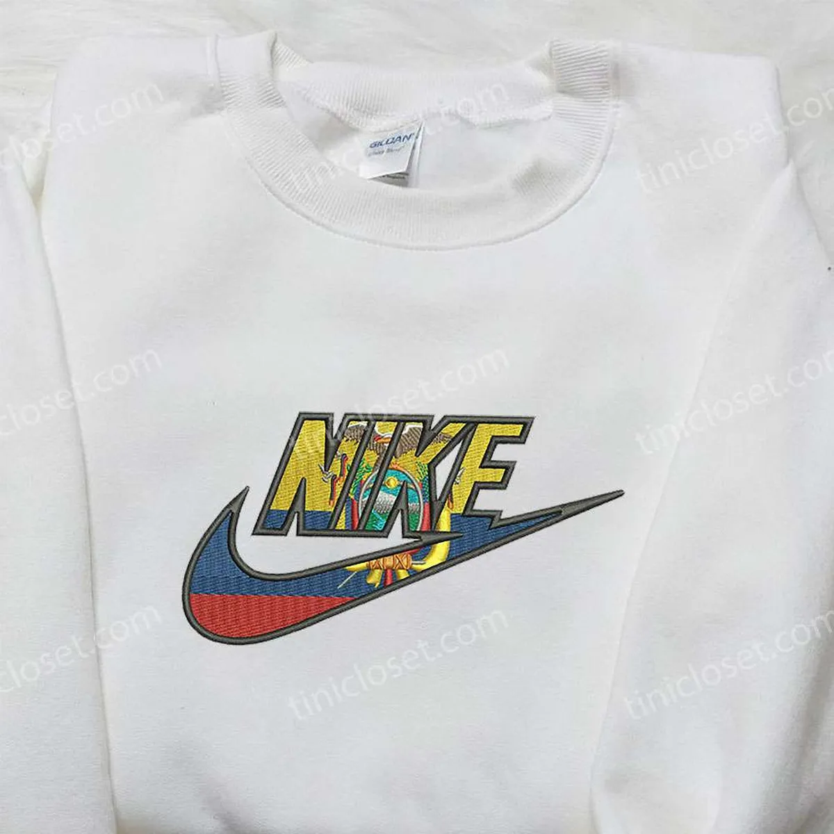 Ekuador x Nike Embroidered Shirt,Gift For Daughter Embroidered Shirt, Custom Nike Embroidered Shirt Ekuador x Nike Embroidered Shirt,Gift For Daughter Embroidered Shirt, Custom Nike Embroidered Shirt