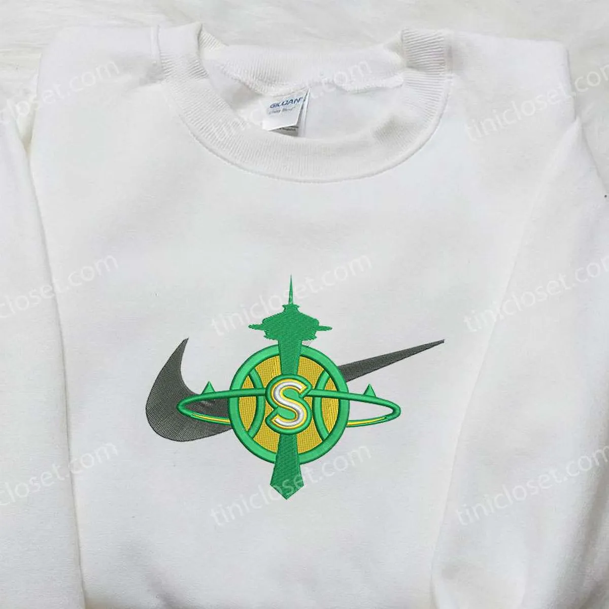 El Cuernu Guanabanas x Nike Embroidered Shirt, Gift For Daughter Embroidered Shirt, Custom Nike Embroidered Shirt