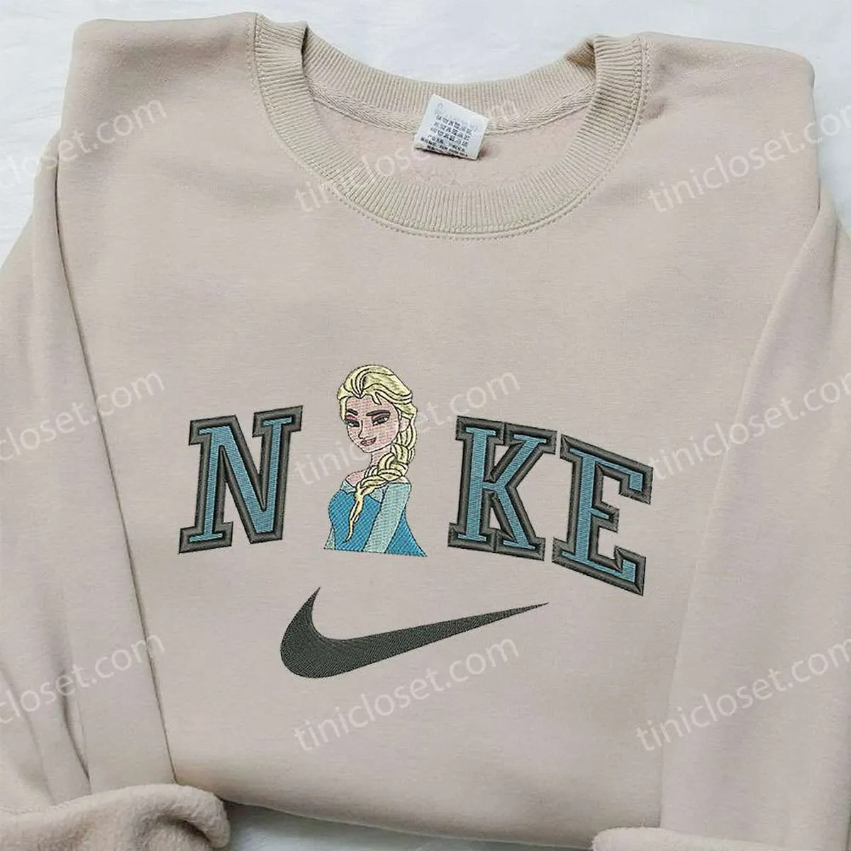 Elsa x Nike Embroidered Shirt, Frozen Embroidered Shirt, Nike Custom Embroidered Shirt