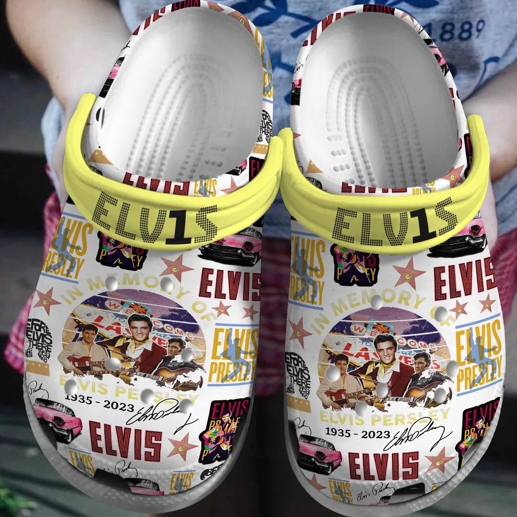 Elvins Presley Music Crocs Clogs