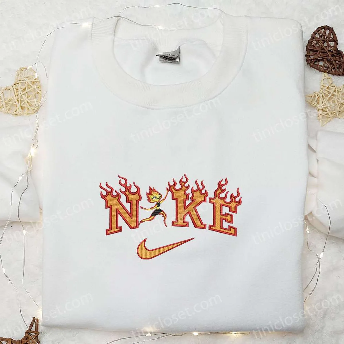 Ember x Nike Embroidered Shirt, Disney Elemental Embroidered Hoodie, Best Gifts For Family