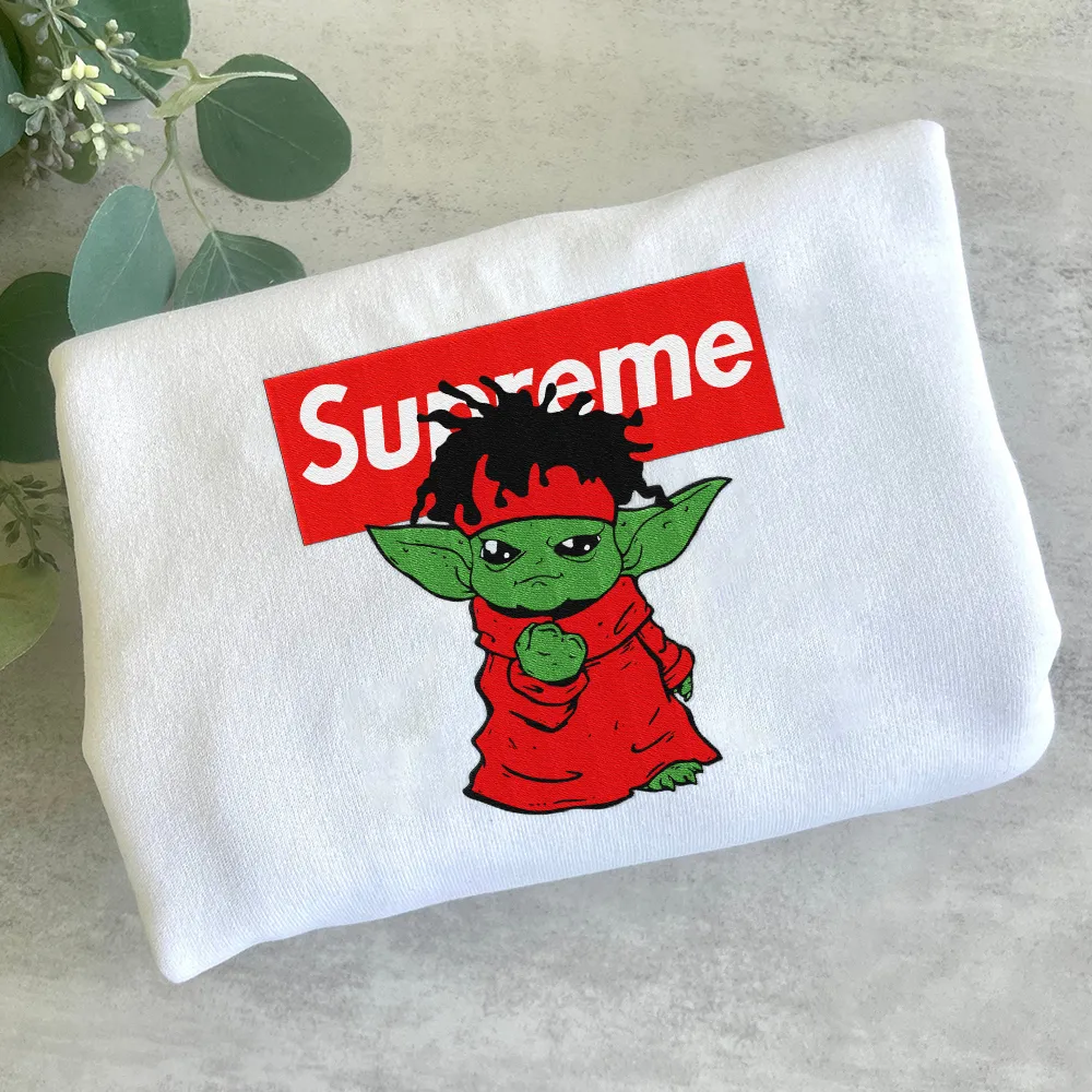 Embroidered Apparel Supreme Baby Yoda Star Wars Gift For Fans HOSTW281223EMD03