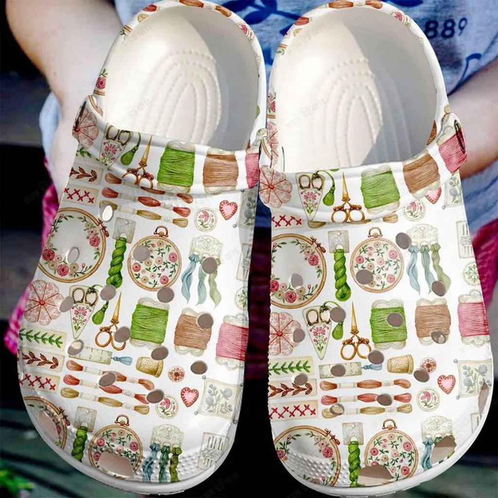 Embroidery Lover Crocs Classic Clogs