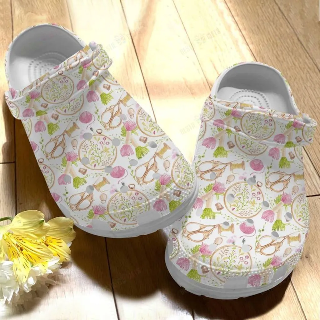 Embroidery White Sole Embroidery Kit Crocs, Personalized Crocs Classic Clogs