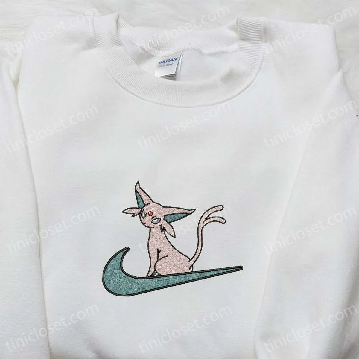 Espeon x Nike Embroidered Shirt, Pokemon Anime Embroidered Hoodie, Best Gifts For Family