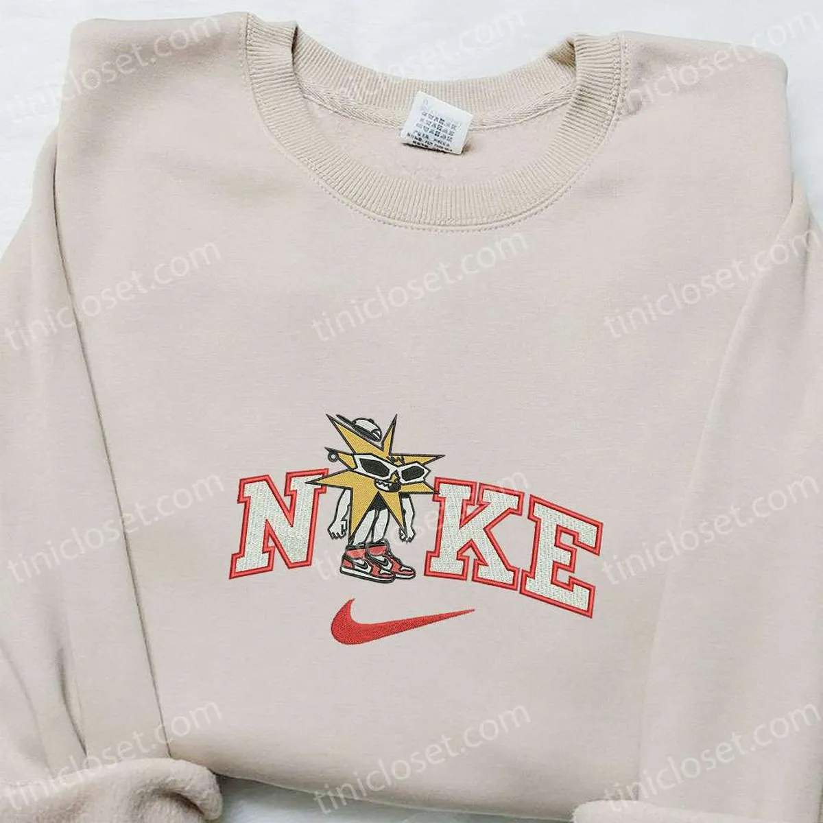 Estrella In Nike Sneakers x Nike Embroidered Sweatshirt, Custom Nike Embroidered Hoodie, Best Gifts For Family