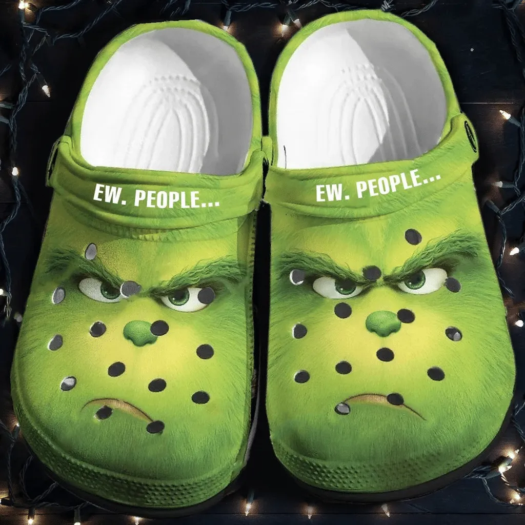 Ew People Grinch Christmas Crocs Classic Clogs