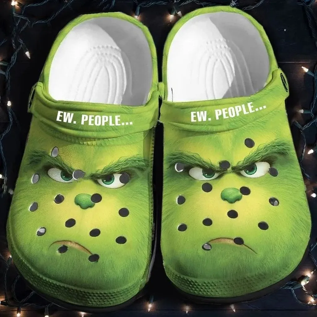 Ew People Grinch Christmas Crocs Crocband Clog