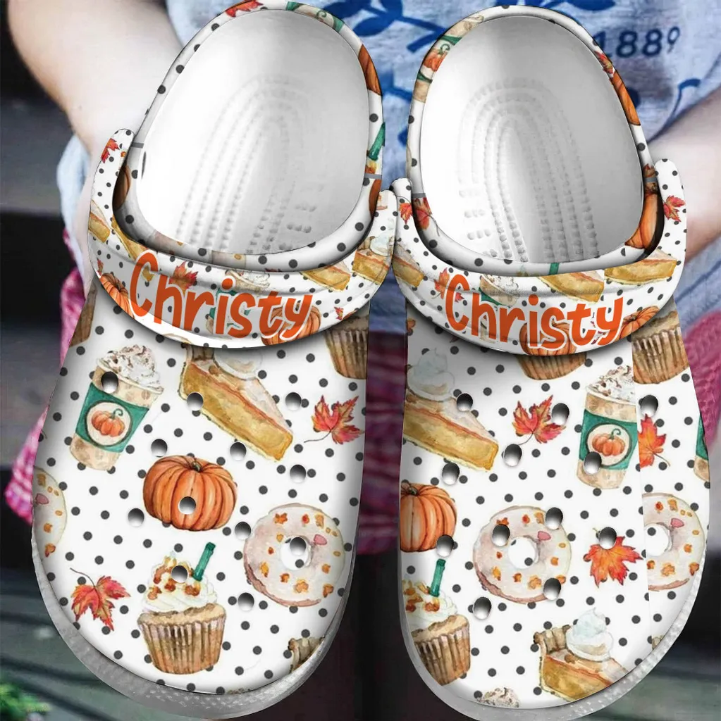 Fall Things Pumpking Christy Rubber Crocs Clog