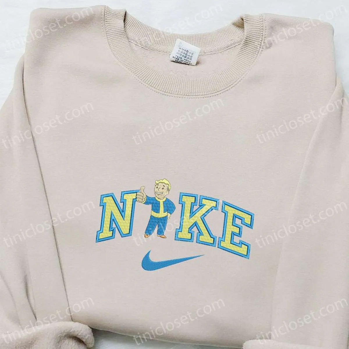 Fallout Shelter x Nike Embroidered Shirt, Video Game Characters Embroidered Hoodie, Best Gifts For Family